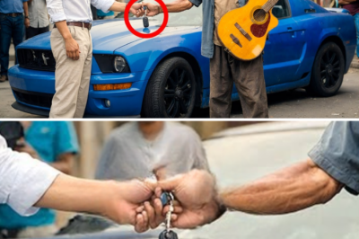 Ang Hamon sa Gilid ng Kalsada: Isang Pulubi, Isang Mamahaling Kotse, at ang Tugtuging Nagpatahimik sa Buong Lungsod