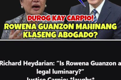 Ang Masakit na Katotohanan: Bakit Sinabi ni Justice Carpio na Mahinang Klase si Rowena Guanzon?